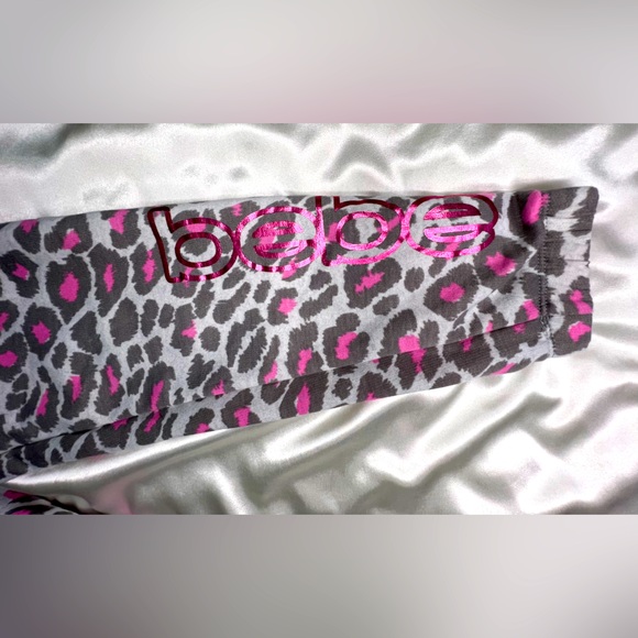 Bebe Girls Pink/Grey Leopard Lounge Set-NWOT - Picture 6 of 8